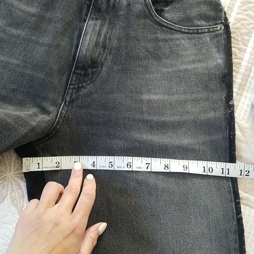 Golden Goose Two Tone High Rise Straight Leg Leather Pocket Jeans Size 2… - Picture 15 of 15